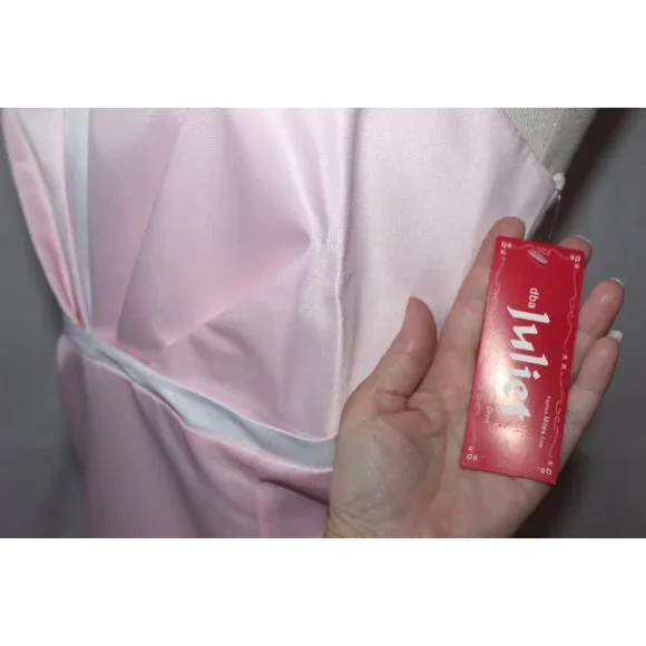 Juliet #1950 Satin Floor Length Bridesmaid Gown-Size 2X, 3X -PINK-NEW With Tags - Picture 6 of 6